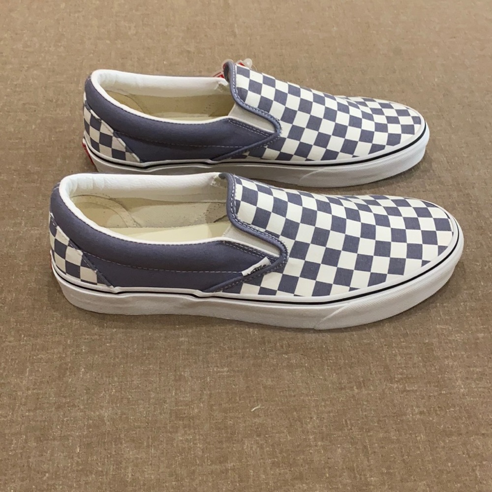 New Vans Classic Slip On Checkerboard Bluegreen